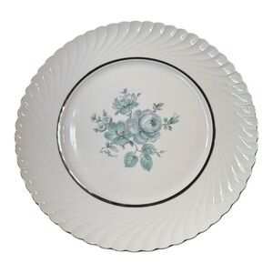 Royal Tettau Moonglow Blue Dinner Plate 10 7/8” Blue Rose